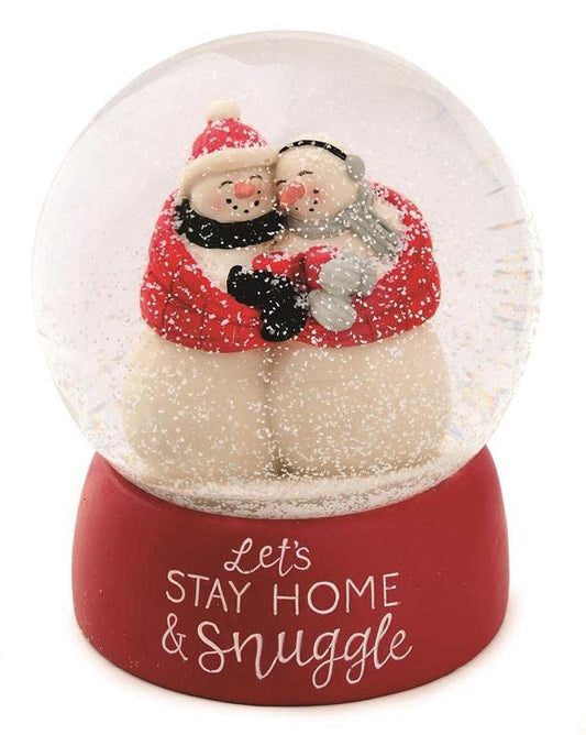 Blossom Bucket 228-13516 Let's Stay Home and Snuggle Christmas Snow Globe, 4.75-inch Height