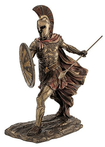 Unicorn Studio 11.38 Inch Achilles with Spear and Shield Cold Cast Bronze Figurine