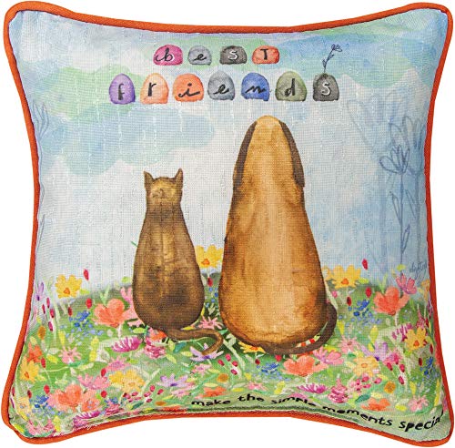 Manual Woodworkers SDBTFS Best Friends Word Pillow, 12 inch, Multicolor