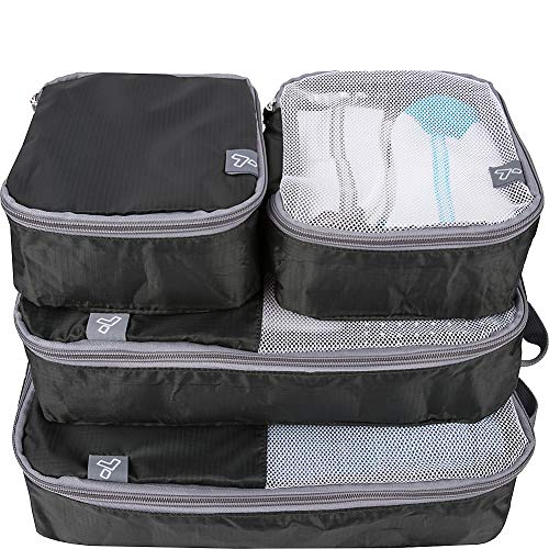 Travelon Set of 4 Soft Packing Organizers, Black