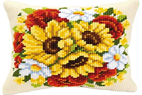 Vervaco Floral Posy Cushion Cross Stitch Kit