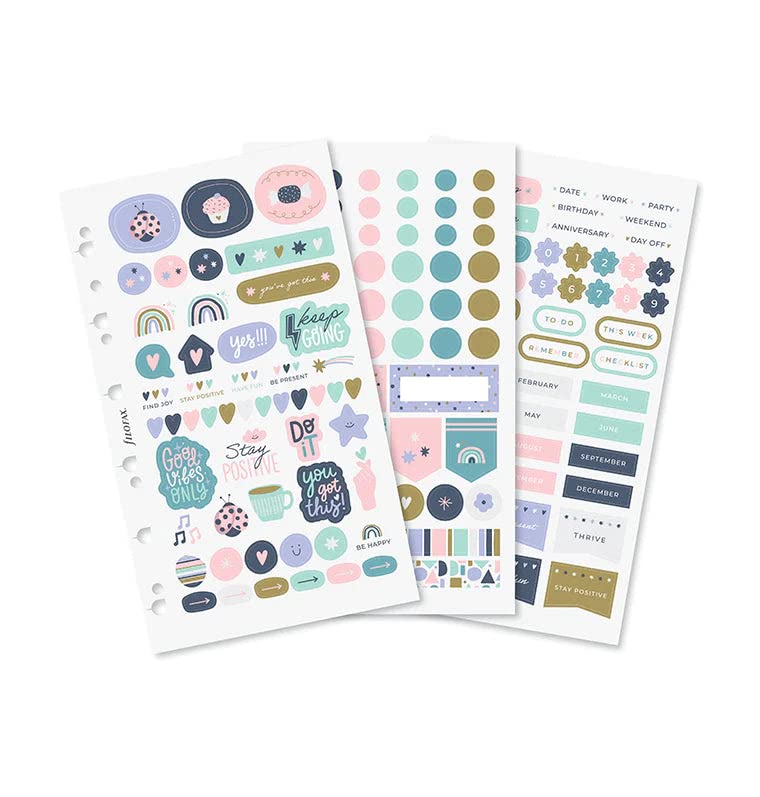 Rediform FILOFAX Good Vibes Collection Stickers, 6.45-inch Height