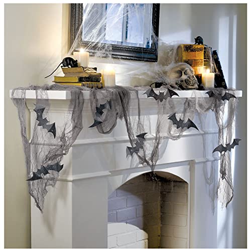 Amscan Glitter Bat & Gauze Kit | Halloween Decoration, 12.75" x 12" (220090)