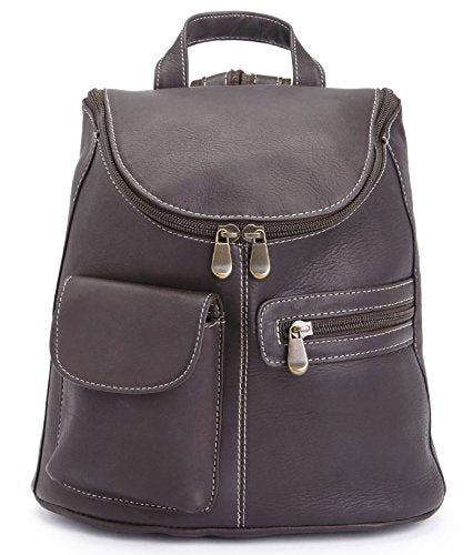 Royce Leather Luxury Tablet Ipad Backpack Handcrafted in Colombian Leather, Brown, One Size