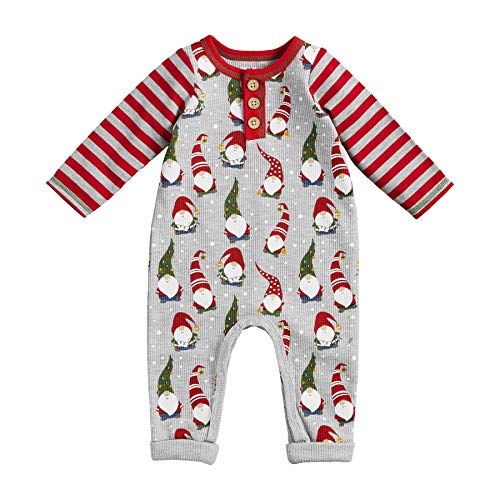 Mud Pie Baby Boys' Gnome One Piece Outfit,6-9 Months, Gray