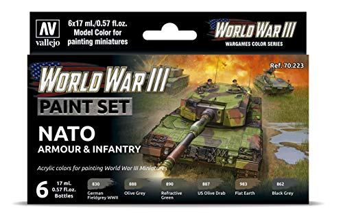 Vallejo Store VAL70223 AV Model Color Set-WWIII NATO Armour&Infanrty (6)