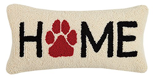 Peking Handicraft Home Dog Paw Hook, 9x18 Throw Pillow