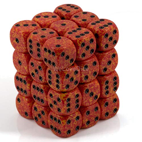 DND Dice Set-Chessex D&D Dice-12mm Speckled Fire Plastic Polyhedral Dice Set-Dungeons and Dragons Dice Includes 36 Dice ‚Äö√Ñ√¨ D6