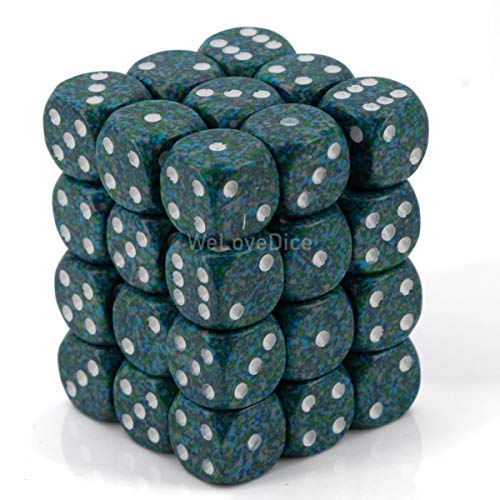 Chessex 25916 Speckled 12mm d6 Sea Dice Block