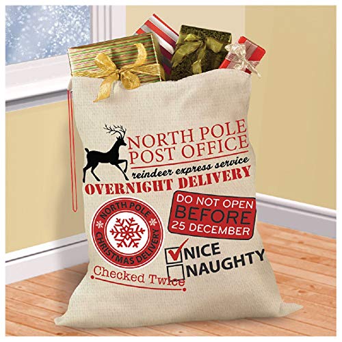 Amscan 4700003 North Pole Post Office Jumbo Gift Sack