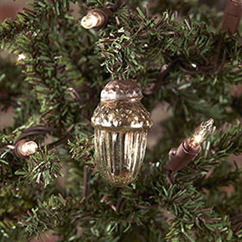 The Country House Collection 89551 Silver Acorn Mercury Hanging Ornament, 1-inch Height