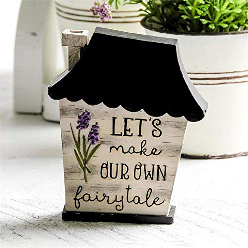 Blossom Bucket 201-12457 Our Own Fairytale House Decorative Sign, 4-inch High