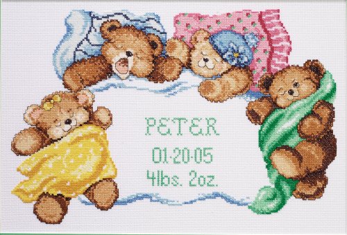 Design Works Crafts Janlynn 056-0191 Cross Stitch Kit, 9-1/2-Inch by 14-Inch, Down for a Nap