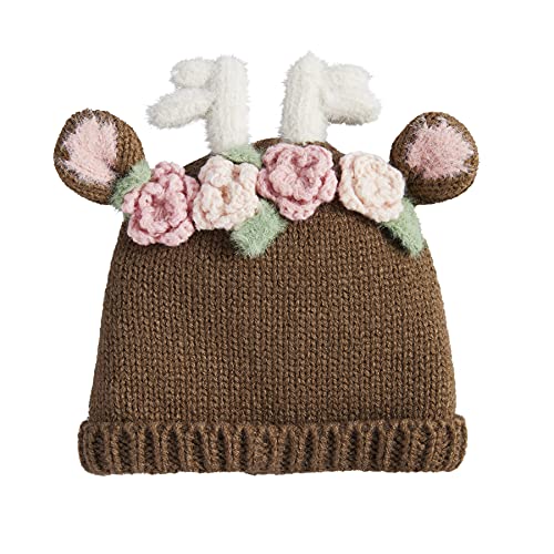 Mud Pie  Baby Floral Deer Beanie, 6-18 Months