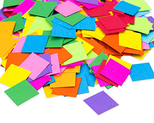 Hygloss Products Mosaic Squares - ¬†Bright Cardstock Squares - 1 inch - Great for Arts & Crafts, DIY Projects, Classroom Activities & Much More - 10 Assorted Colors - 500 Squares