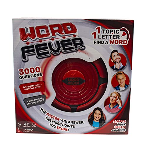Ultra Pro Word Fever - The Electronic Charades Game, Fun Game for Up to 4 Players, Over 250 Fun Filled Topics Ran by The Electronic Game Master, Who Will Answer The Fastest and Score The Most Points