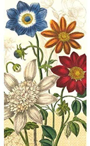Amscan Vintage Garden Disposable 2 Ply Eco Paper Guest Towels Tableware (16 Piece), 8" x 4.5", Multicolor