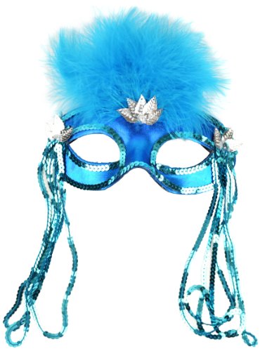 Midwest Design Mask It 71124 Turquoise Satin Half Mask