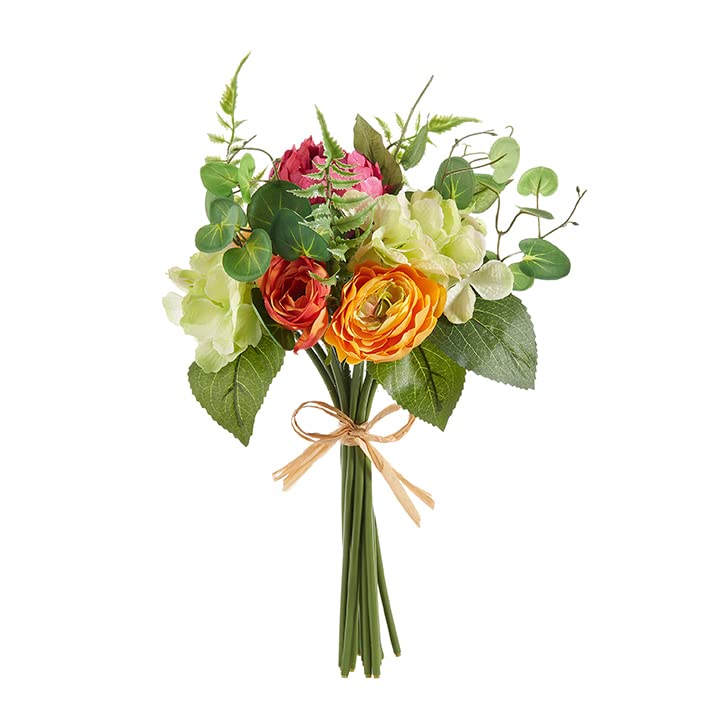 RAZ Imports Mixed Greenery and Floral Bouquet, 17 inches