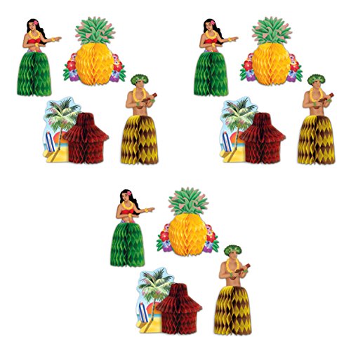 Beistle S55448AZ3 Mini Centerpieces, Multicolored