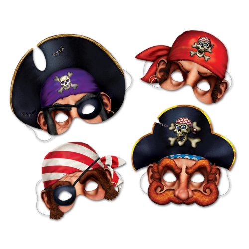 Beistle Pirate Masks (4/Pkg)