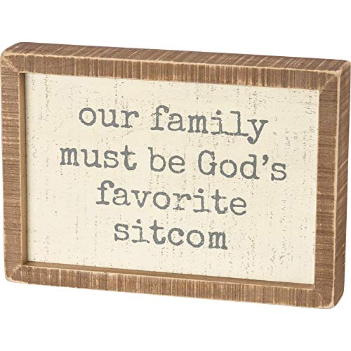 Primitives by Kathy Distressed Inset Box Sign, God&