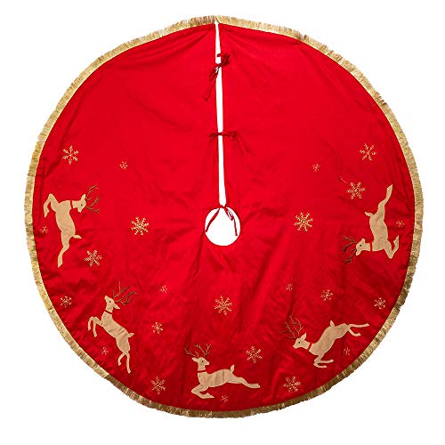 Kurt Adler Adler TS0252 Tree Skirt, Red, Tan