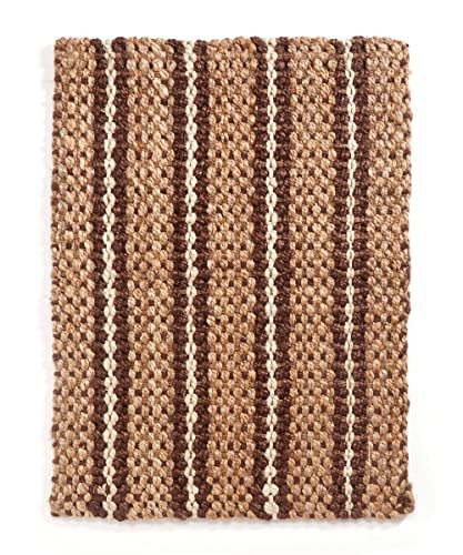 Giftcraft Jute Panama Rug, Natural and Brown