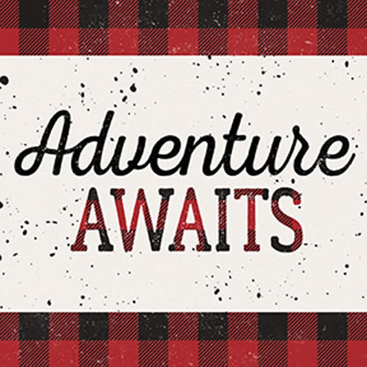 Carson Home Adventure Awaits House Coaster, 4-inch Square, Set of 4