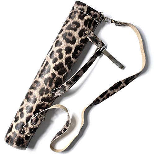 UNIVERSE ARCHERY Back Arrow Quiver | Genuine Suede Leather Arrow Holder | Traditional Handmade Quiver for Archery Sports | Lightweight & Comfortable (43 X 8 cm) (Tiger)