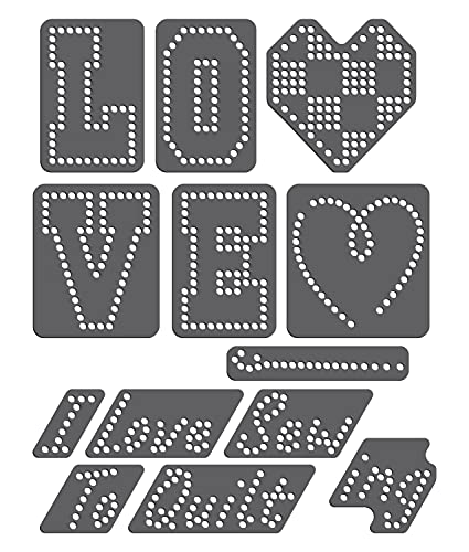 Rhinestone Genie Love to SEW-Quilt Magnetic Rhinestone Template, Black