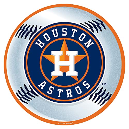 Amscan 191277 Licensed MLB Houston Astros Party Laminated Paper Cutouts Decoration 12 1 Ct