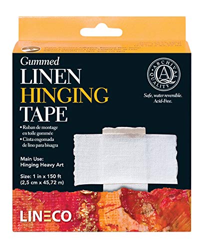 Lineco Acid-Free Gummed Linen Tape 1 in. x 50 yd. roll White Linen Tape Average LIN-L533-1050