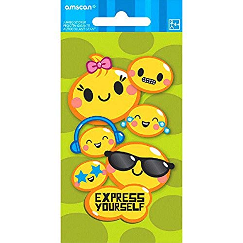 Amscan Emotions Jumbo Sticker | Party Favor | 1 piece
