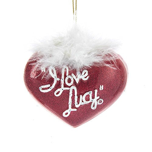 Kurt Adler Glass "I Love Lucy" with Boat Ornament