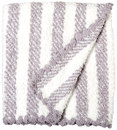 Birchwood Applesauce Striped Baby Blanket, Grey/White