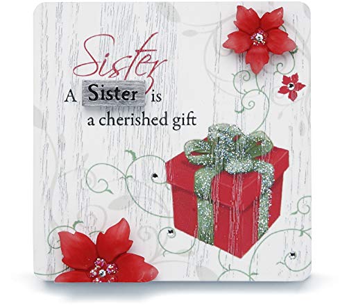 Mark My Words by Pavilion Sister 3 by 3-Inch Self Standing Holiday Plaque