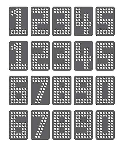 Rhinestone Genie Numbers-Block 2" Magnetic Rhinestone Template, Black