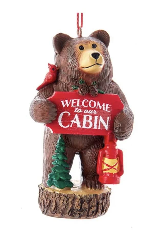 Kurt Adler Cabin Bear Ornament