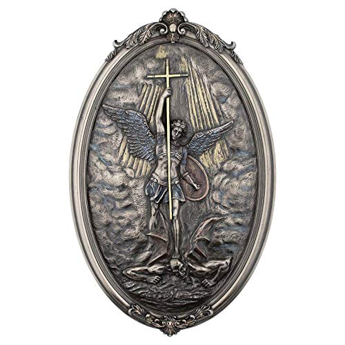 Studio Collection St. Michael The Archangel Wall Plaque | Patron Saint of Grocers, Military, and Police | Christian Home Goods