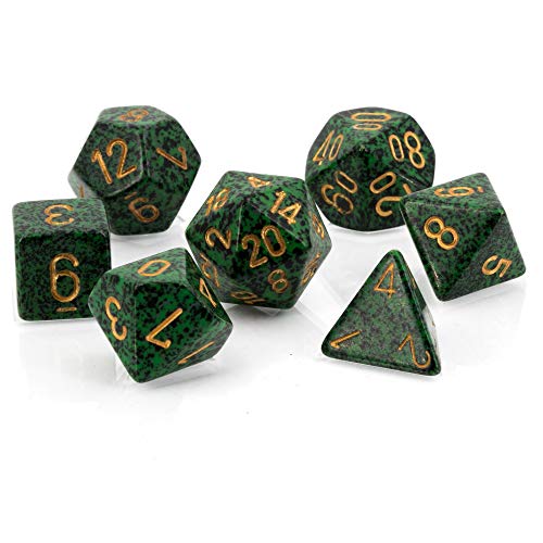 Chessex CHX25335 Dice-Speckled Golden Recon Set, One Size, Multicolor