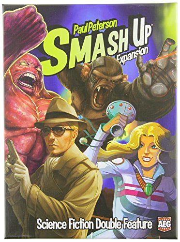 AEG Smash Up Science Fiction Double Feature Expansion -AEG, Board Game, Card Game, Time Travelers, Shapeshifters, Spies, Cyborg Apes, 2 to 4 Players, 30 to 45 Minute Play Time, for Ages 10 and Up