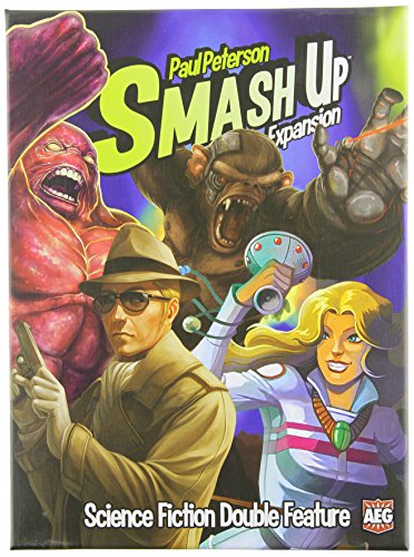 ACD Smash Up Science Fiction Double Feature Expansion -AEG, Board Game, Card Game, Time Travelers, Shapeshifters, Spies, Cyborg Apes, 2 to 4 Players, 30 to 45 Minute Play Time, for Ages 10 and Up