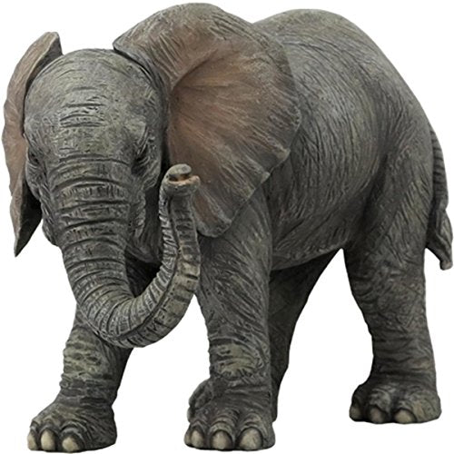 Unicorn Studio US 5.75 Inch Baby Elephant Standing Decorative Statue Figurine, Gray