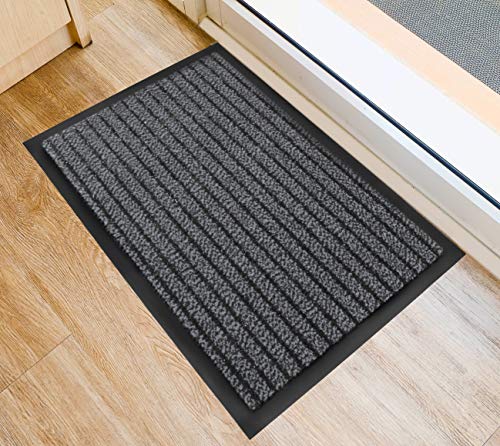 Floortex Doortex Ultimat Indoor Entrance Mat, Rectangular, Gray, 24"x32" (FR42432ULTGR)