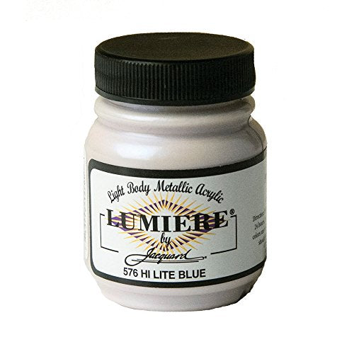 Jacquard Lumiere Metallic and Pearlescent Paint 2.25 Oz, 576 Hi Lite Blue