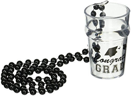 Beistle Black Graduation Glass With Beaded Chain
