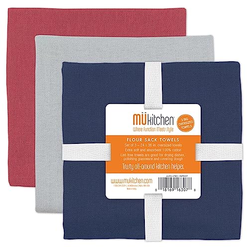 MUkitchen Cotton Flour Sack Cottage Towel Set