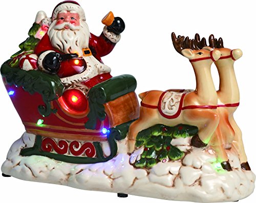 Transpac Light Up Santa Sleigh with Music