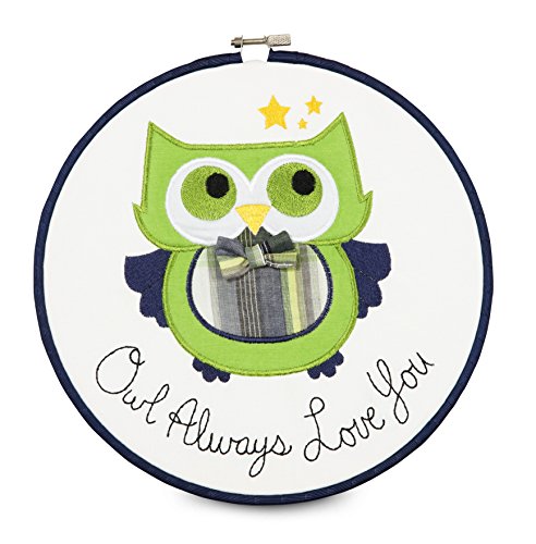 Pavilion Gift Company 38191 Embroidered Wall Covering, 9-1/2", Owl Always Loves You